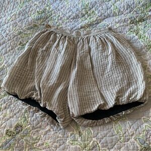 Ovate Striped Linen Alix Bloomer Shorts